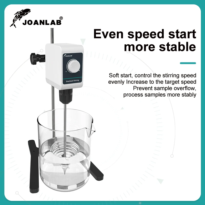 JOANLAB Overhead Stirrer Digital Display Electric Mixer Stirrer Laboratory Adjustable Height 5/10L 1200rpm 110/220V electric stirrer