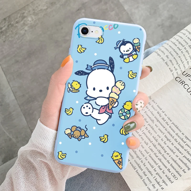 thumbnail image 1 of Funda de silicona suave para iphone, carcasa con diseño de Kuromi Melody, Sanrio, para iphone 7, 8 Plus, SE 2020, SE2020, 1 of 5