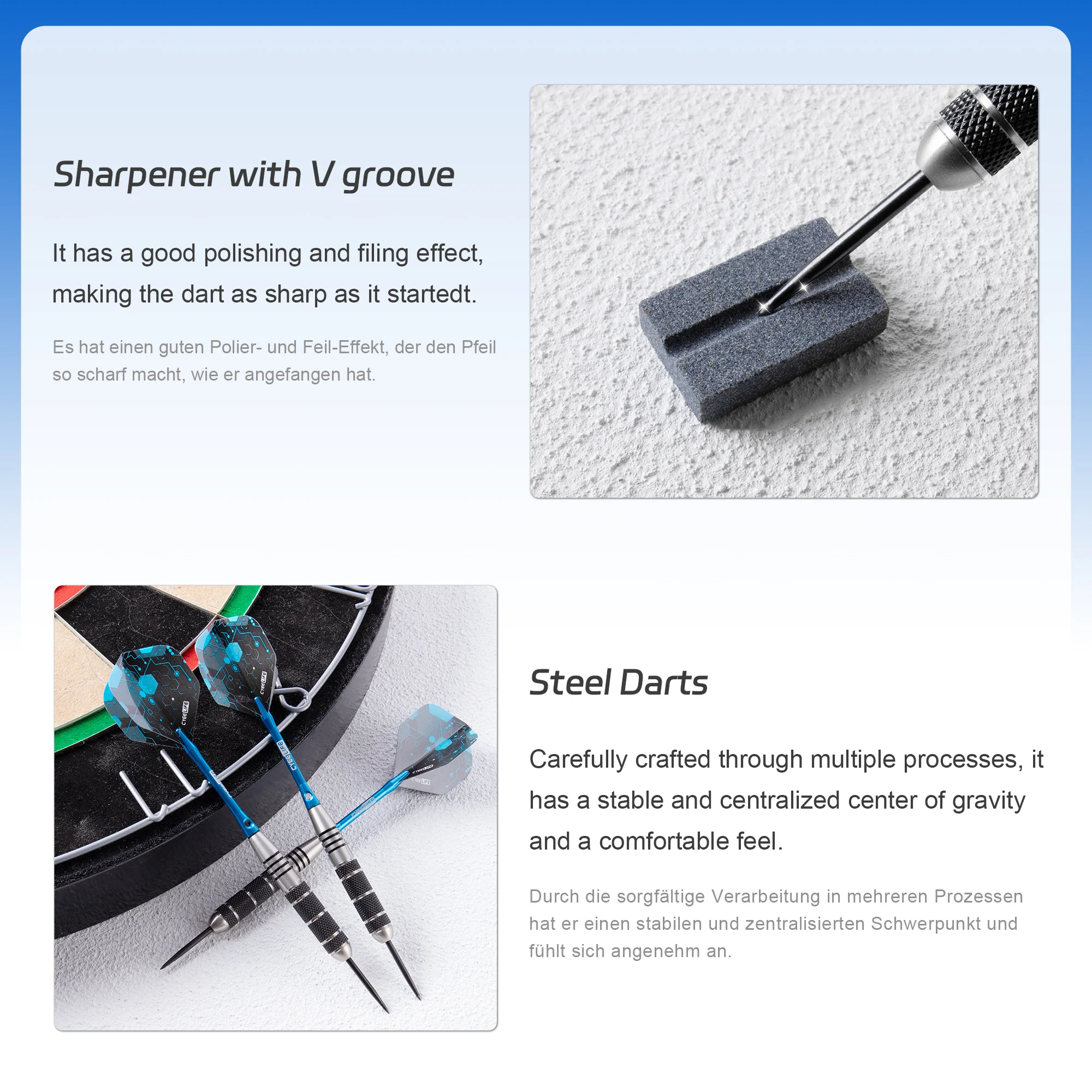 Cyeelife 26g Steeldarts Set Mit Aluminiumschäften Und Etui_voghion.com
