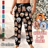 Customize A Product Exclusively For You Men'S Casual Home Diy Custom Pajamas Pocket Drawstring Design Casual Trousers 1