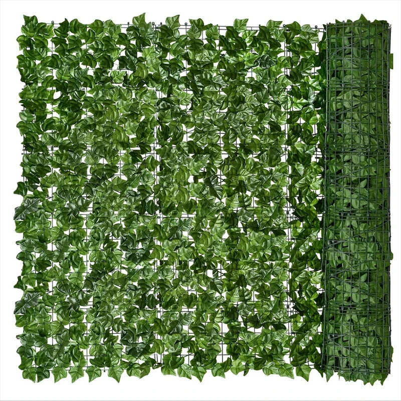 50X200cm Artificial Ivy Hedge Green Leaf Fence Panels Faux Privacy Fence Screen for Home Outdoor Garden Balcony Decoration