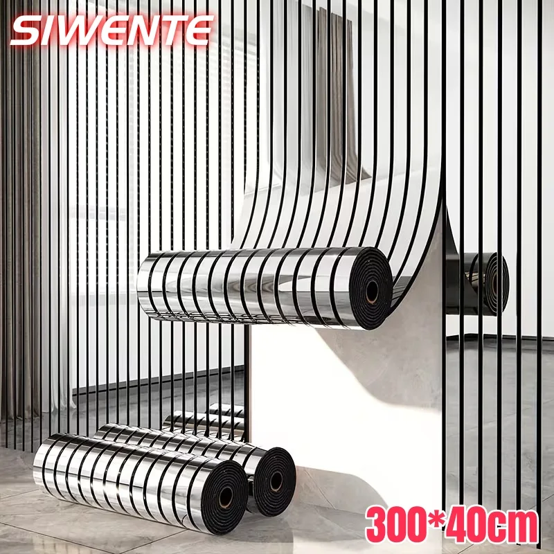 วอลเปเปอร์ลายกระจกแบบม้วนใหญ่ หนา ติดผนังได้เอง แบบมีกาวในตัว ลาย 3 มิติ สำหรับตกแต่งบ้าน 1