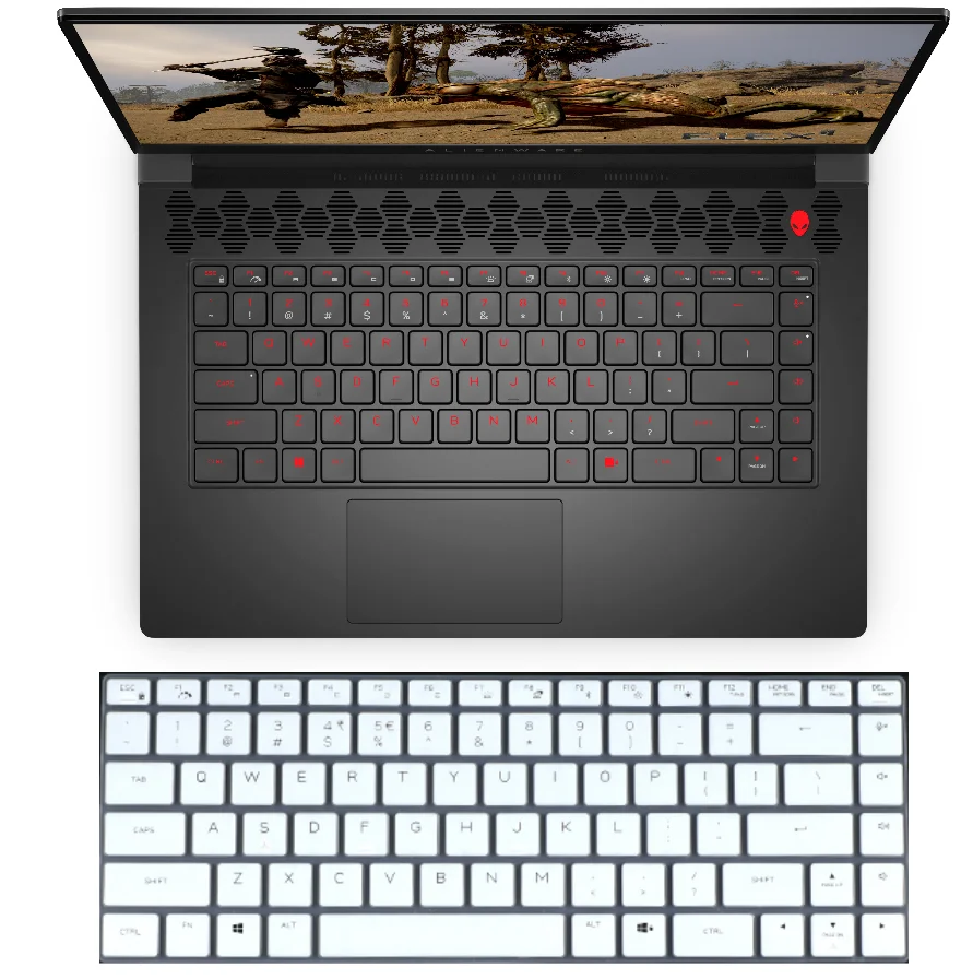Pelindung Keyboard silikon untuk 2023 Dell Alienware M15 R7 R6 R5 / M16 ...