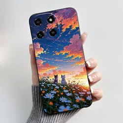 Luxury Black Matte Silicone Phone Case - Cute & Cool Design for Blackview Color 6 (HEI - TPU201)