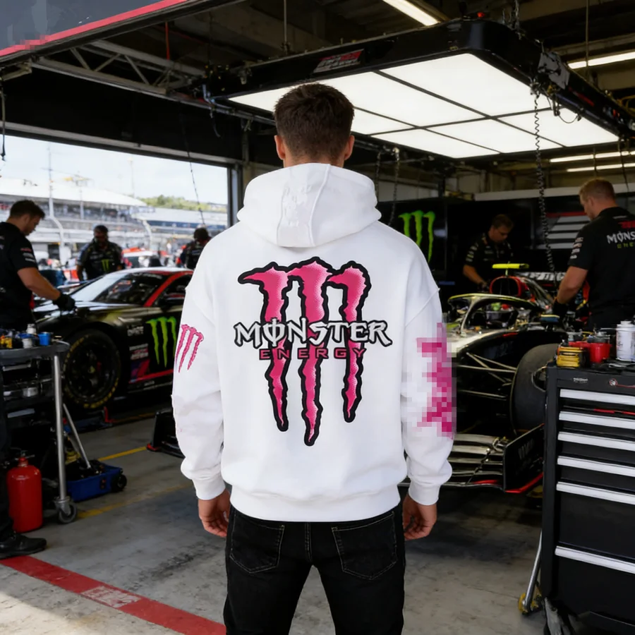 Monster Energy Hoodies – Charcoal Gray Streetwear Pullover For Men & Women