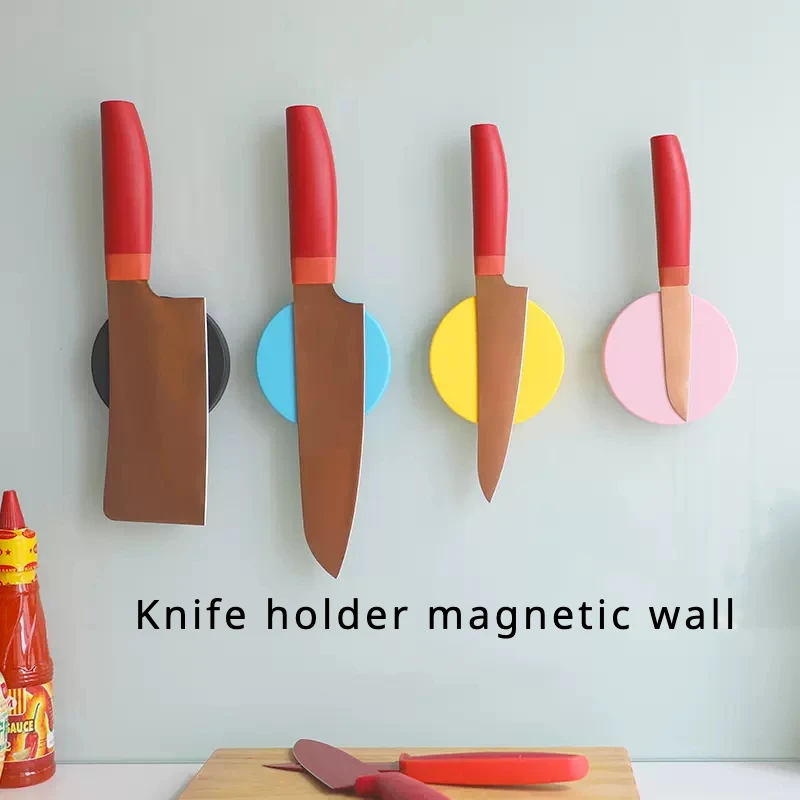 

Nordic Ring Magnetic Knife Holder Magnetic Wall Hanging Nail Free Punching Kitchen Supplies Absorbing Iron Stone Storage