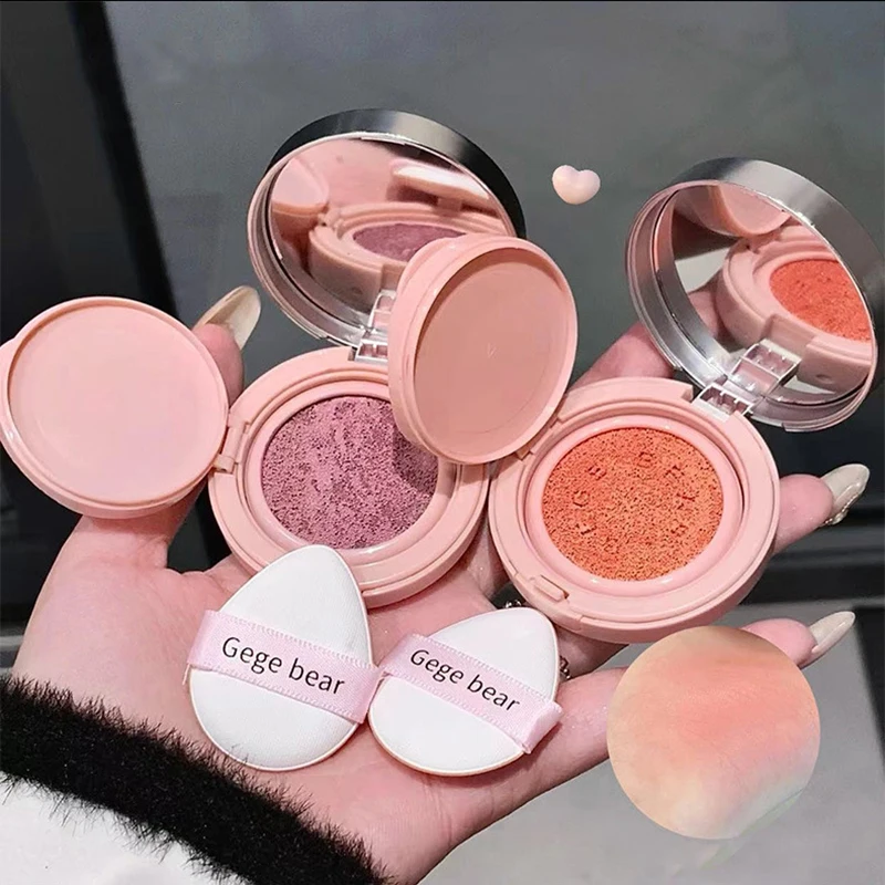 Cute Liquid Blusher Air Cushion Nude Natural Face Brighten Apricot Peach Tint Blush Shading Rouge Rubor Korean Makeup Cosmetics 5