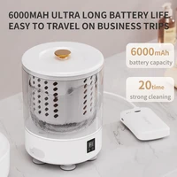 Mini-lave-linge portable 3L avec fonction d'essorage intégrée, idéal pour les voyages et la maison, pour sous-vêtements, chaussettes et vêtements. 1