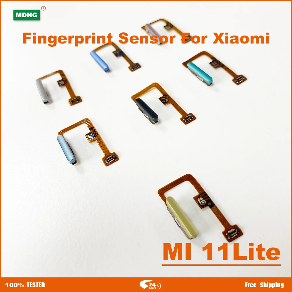 For Xiaomi Mi 11 Lite Power Button Fingerprint Sensor Flex Cable Replacement Repair Parts