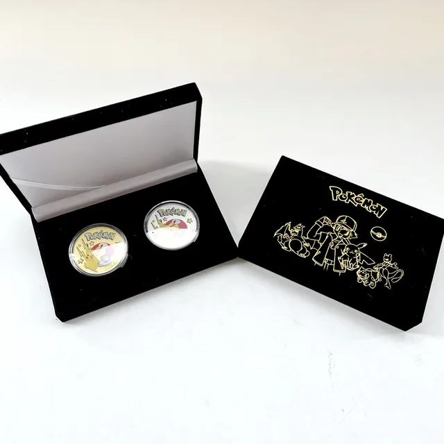 2022 Charming Pokemon Commemorative Coin Kawaii Pikachu Patterns Gold Plated Color 46 Patterns Collection Anime Perfect  Gifts 5
