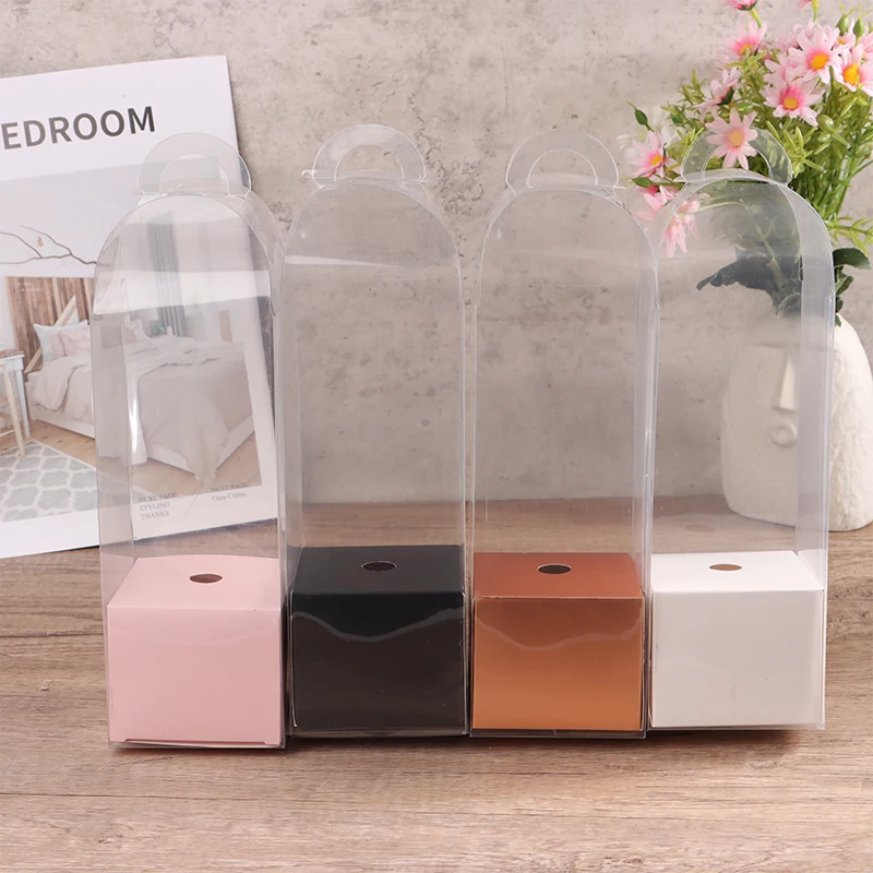 투명 장미 꽃 상자 플라스틱 케이크 포장 상자, 플로리스트 포장 상자, DIY 웨딩 발렌타인 데이 선물 상자, 1PC