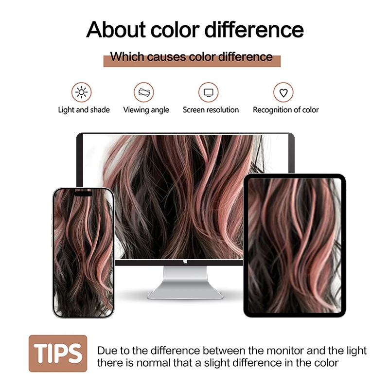 LUPU Clip Style Curly Ponytail wig - Heat-Resistant Synthetic Hair With Pink/Black Highlights, Suitable for Daily Wear