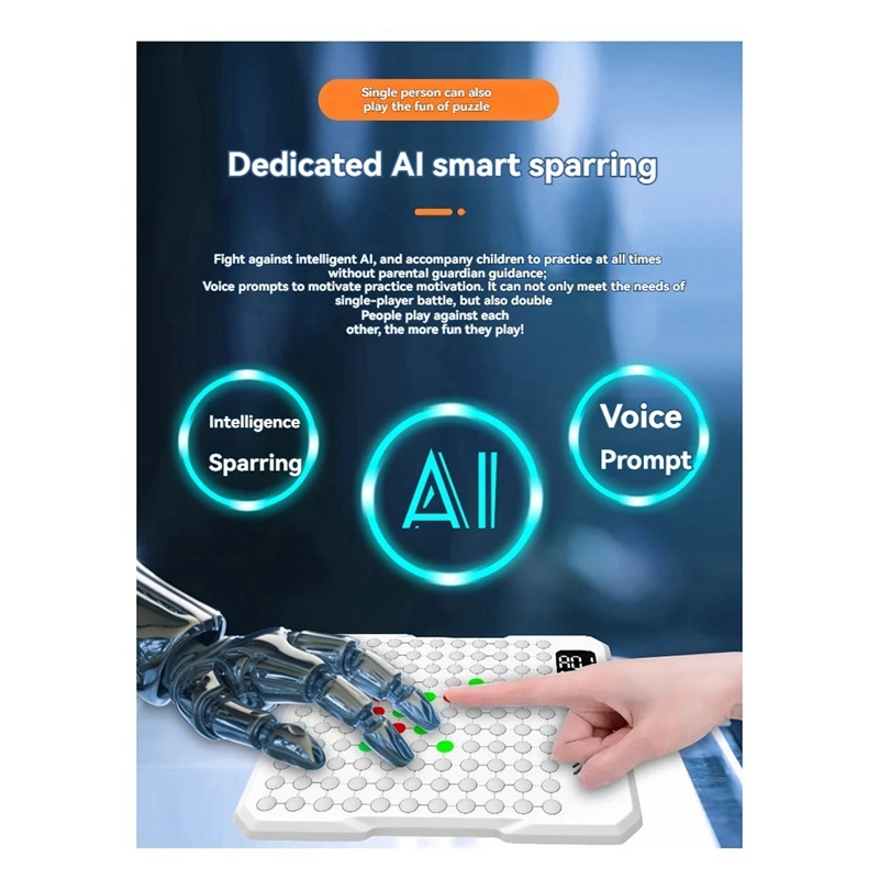 AZ-14-In-1 스마트 고모쿠 전자 보드 게임 테이블탑 AI 배틀 트레이닝 사고력 퍼즐 게임 장난감 (어린이 및 성인용)