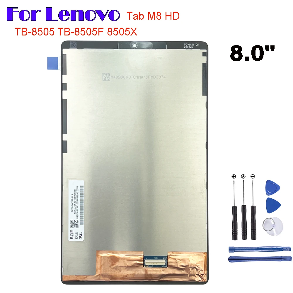 Orig-pantalla LCD de 8,0 pulgadas para Lenovo Tab M8 PRC ROW TB-8505X TB-8505, montaje de digitalizador con pantalla táctil, nuevo