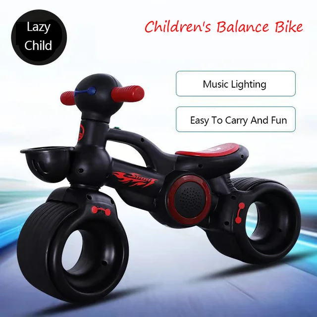 LazyChild Children's Music Light Car Balance Without Pedal Scooter Riding Walking Learning Scooter 1-3 Years Old Baby Toys 6