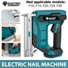 Cordless Electric Nail Gun for Straight/N-shape Nails Pure Copper Motor Woodworking Universal Nailing Machine For Makita Battery 1