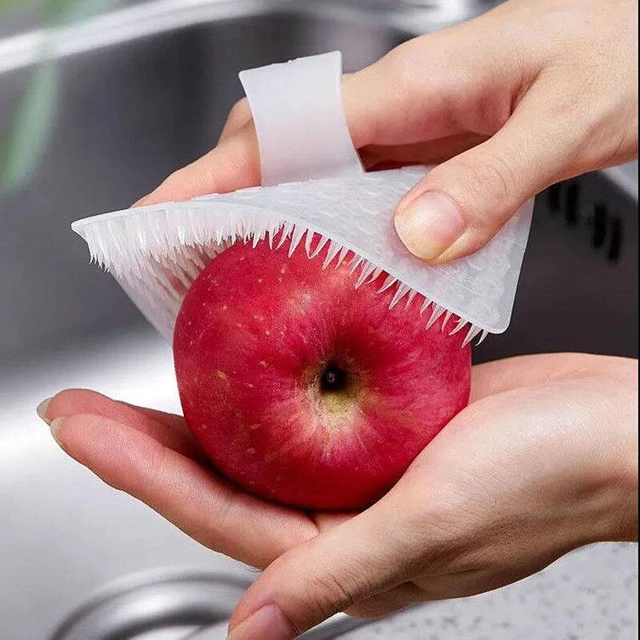 Finger Fruit and Vegetable Brush Kitchen Flexible Fruit and Vegetable  Cleaning Brush Household Sink Cutting Board