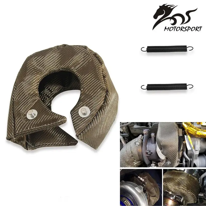 Titanium Carbon Fiber Turbo Blanket Heat Shield Cover For T4 GT40 GT45 GT47 Turbochargers