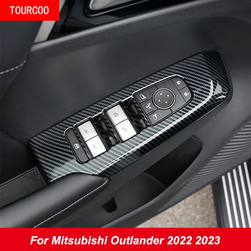 

For Mitsubishi Outlander 2022 2023 Glass Lifting Panel Decorative Protective Frame Sticker Modification Accessories