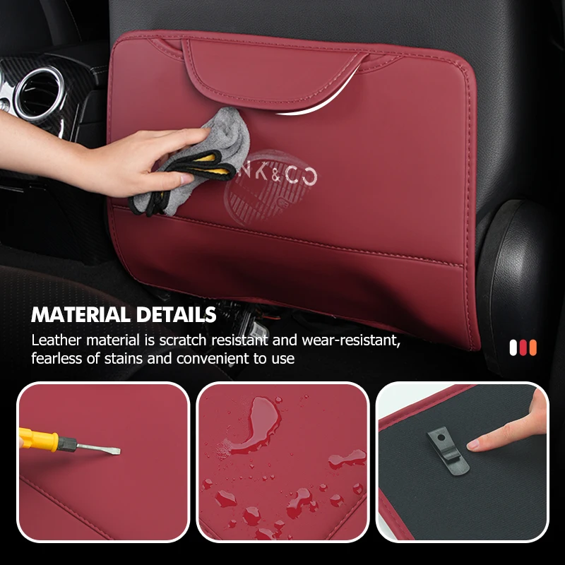 링크앤코 01 PHEV 02 03+ 05 06 09 PHEV 09 MHEV 차량용 시트 등받이 보호 매트, 먼지 방지 킥 방지 패드 액세서리