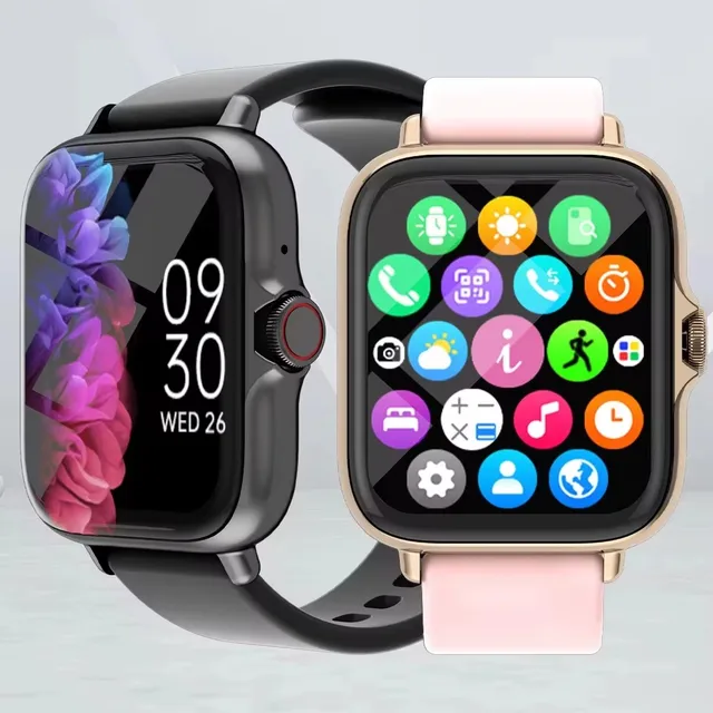 Montre connectée étanche de 1.83 pouces, avec réponse aux messages, appel, surveillance du sommeil, podomètre de sport, alertes d'information pour iPhone Android 1