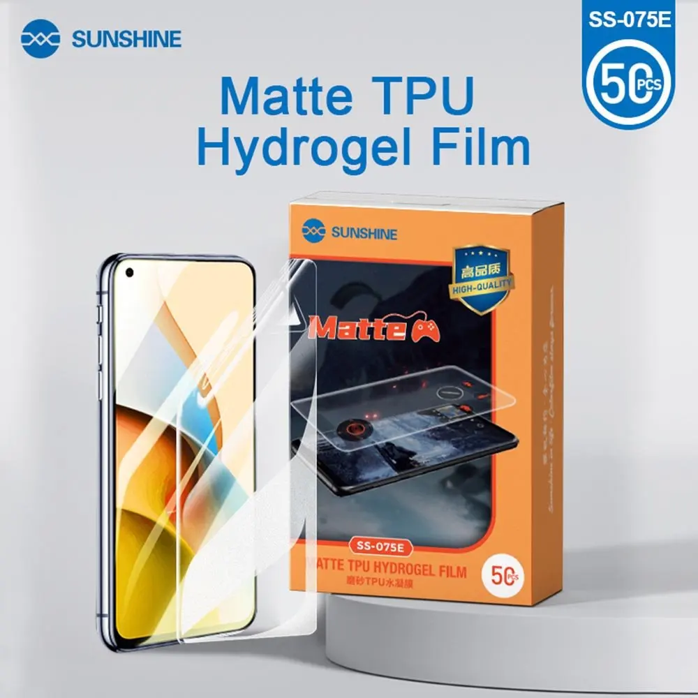 Sunshine HD Anti-peep Matte Hydrogel Film SS-057 Series For SS-890C Film Cutting Machine Front Screen Protectors With Cut Times