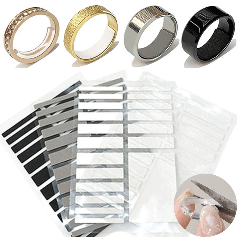 18PCS Invisible Transparent Ring inner Adjuster Guard Insert Tightener Reducer Resizing Fitter Jewelry Tools For Any Rings for any rings size adjust stickers silicone transparent big size ring invisible fixed tightener reducer resizing jewelry tools