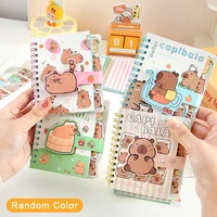 Cute Capybara Coil Book A7 Loose-Leaf Notebook Notepad Learn Stationery Planner Diary Weekly Planner School Supplies Gifts 1
