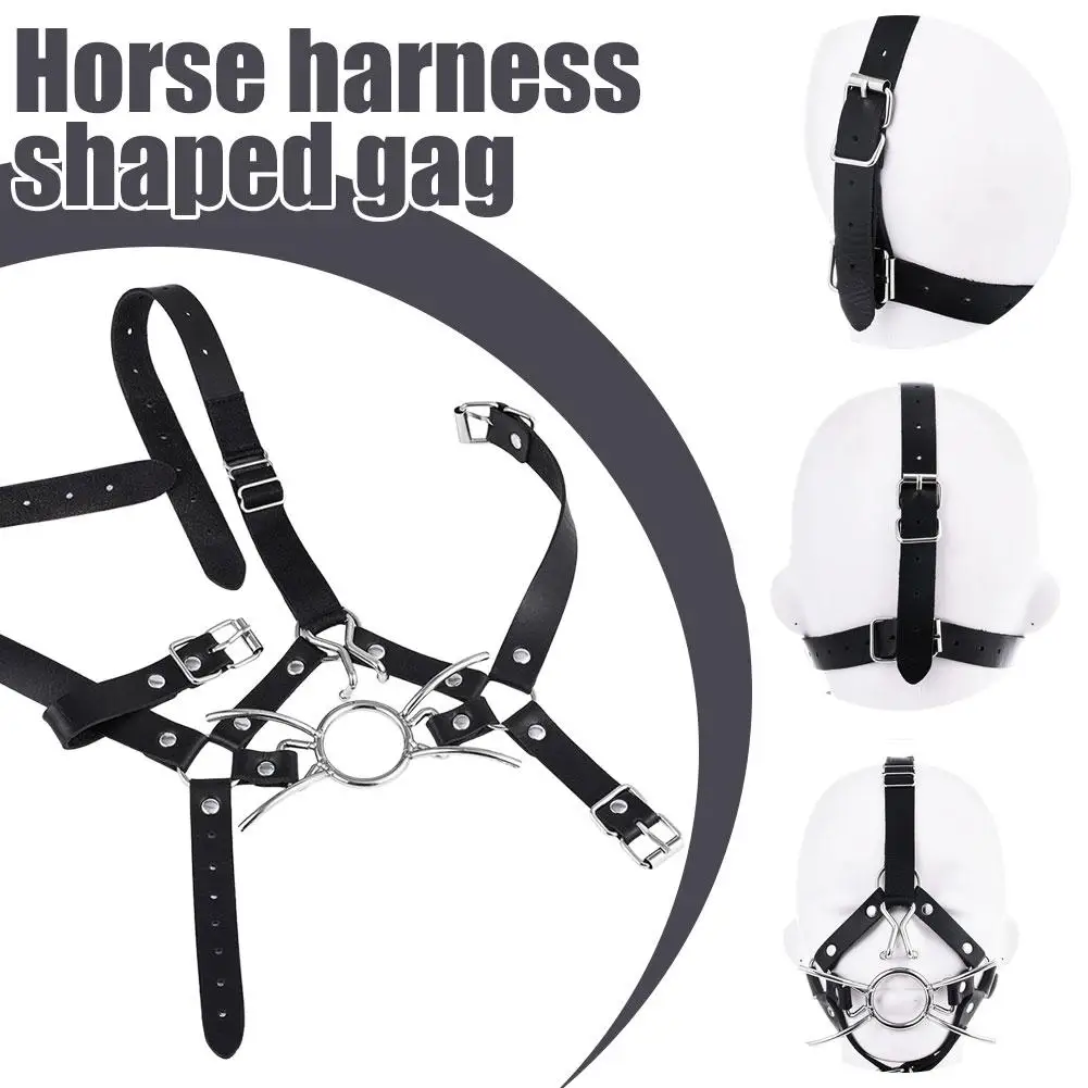 Gag Ball Mouth Restraint Set Adjustable Harness Sturdy Soft Touch_voghion.com