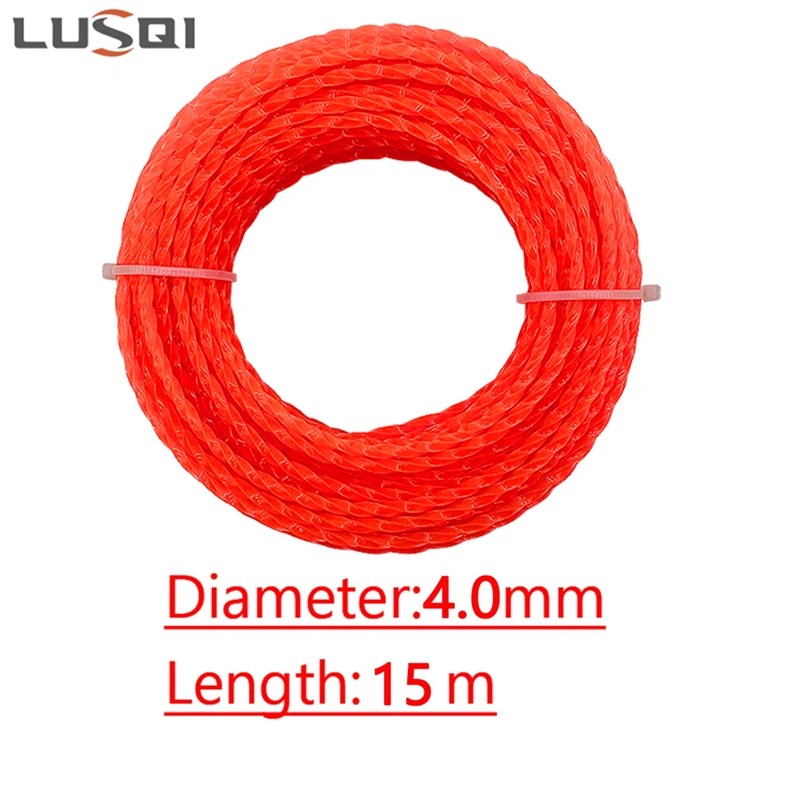 LUSQI Premium Nylon Spiral Brush Cutter Rope - Grass Trimmer Line
