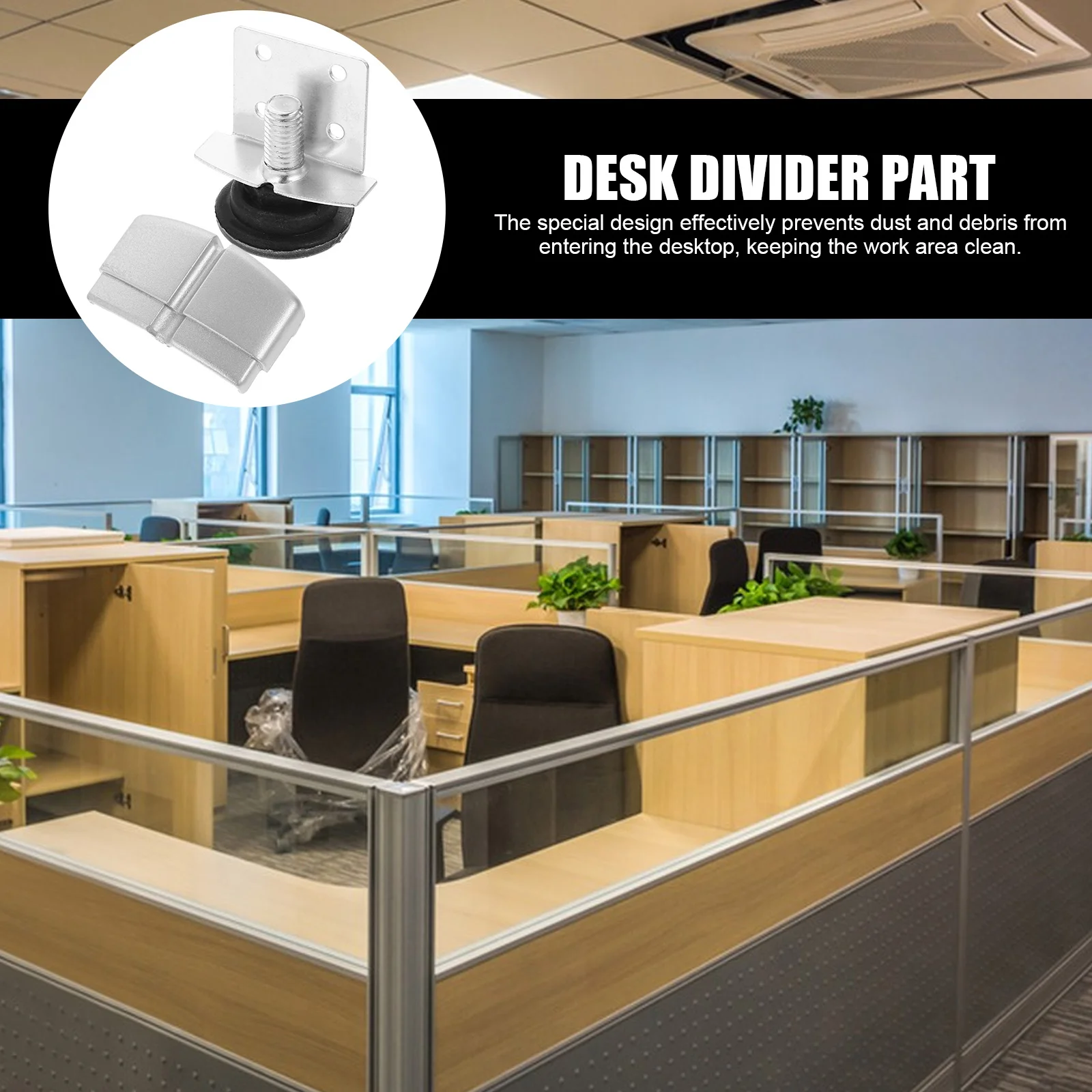 

Screen Partition Feet Desk Fixing Divider Fixator for Board Furniture Hardware Aluminum Alloy