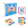 Creative Face Changing Game Early Education Express Emotions Puzzle Interaction Train Brain Wooden Toy For Baby Children Gifts 6