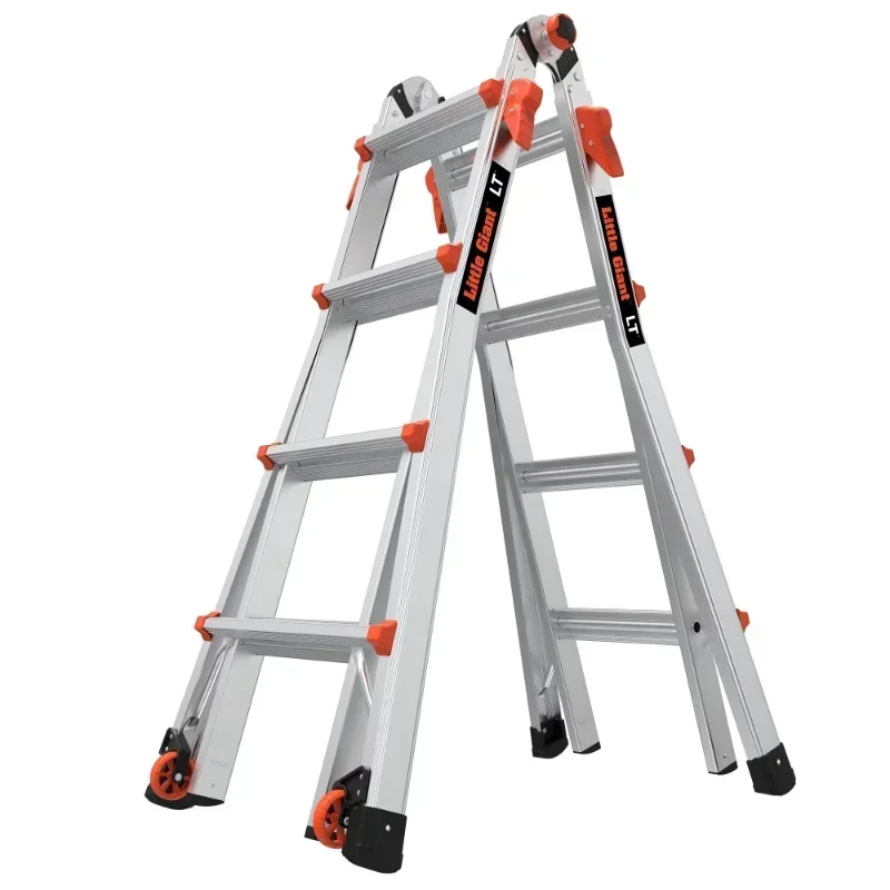 Little Giant LT M17 Aluminum Multi-Use Ladder with Wheels Type 1A-300 lbs. Rated