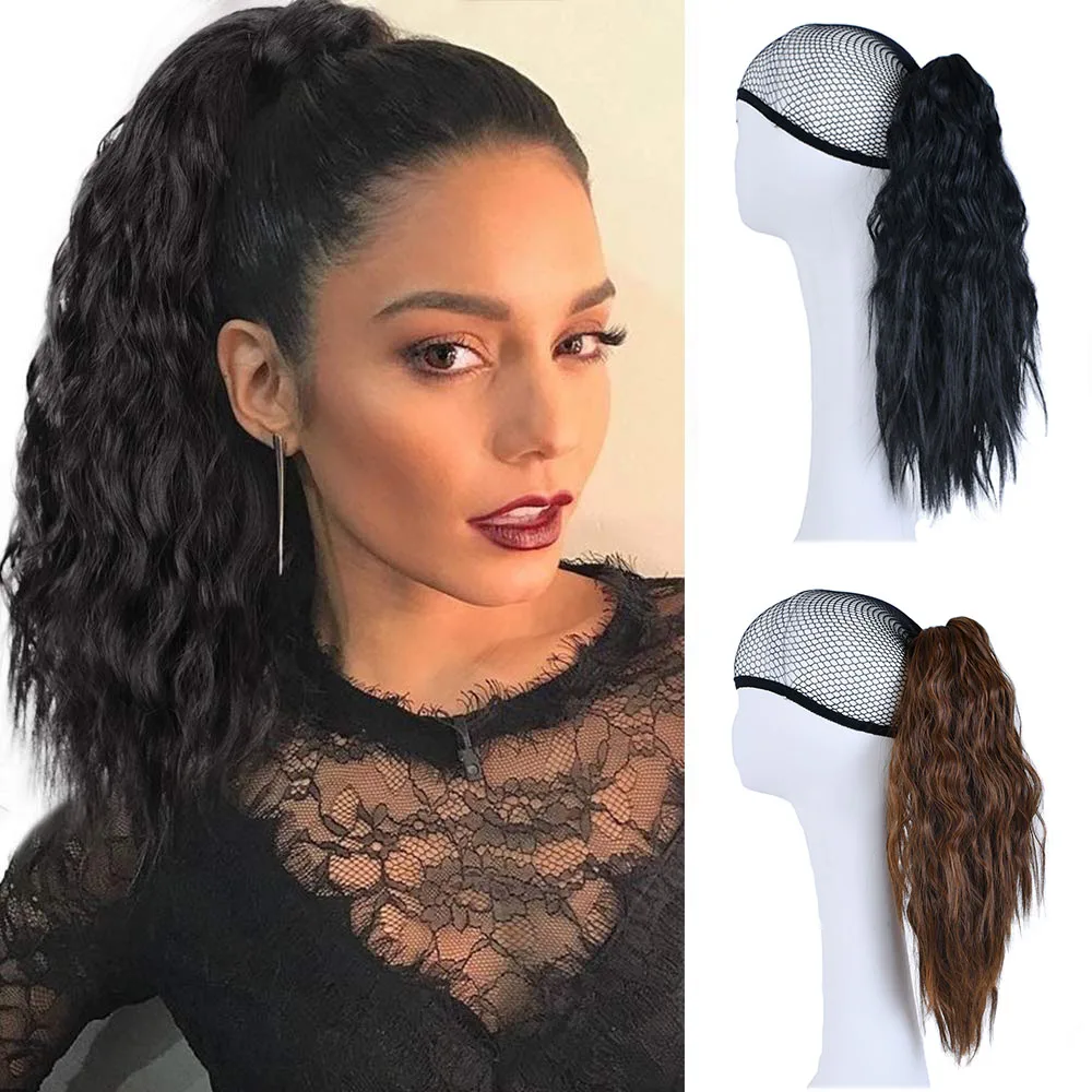 Fake Hair Extensions Claw Jaw Ponytail Extension Long Kinky Curly Synthetic Hair Ponytails Extensions for Black Women