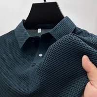 Polo décontracté à manches courtes pour hommes, chemise d'affaires, haut polyvalent, respirant, confortable, été, document solide, Sophia Flower, mode, nouveau 1