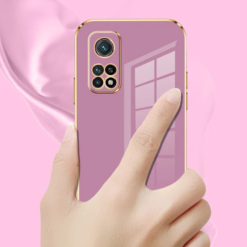 Luxury Square Plating Shockproof Back Cover for Xiaomi 10T/10T Pro 5G