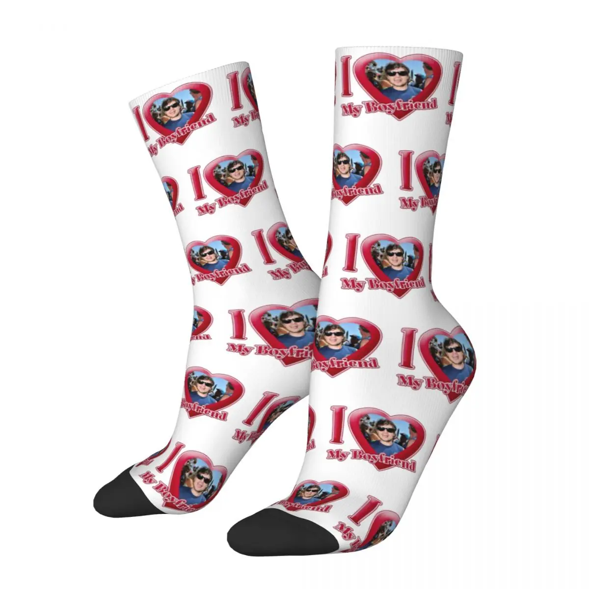 

Winter Warm Cool Unisex I Love My Boyfriend Josh Hutcherson Socks Non-slip Middle Tube Socks