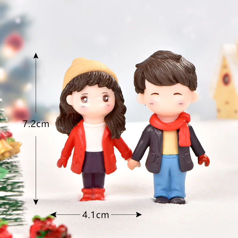Romantic Miniature Couple Figurines for Wedding Decor and Valentine's Day Gift