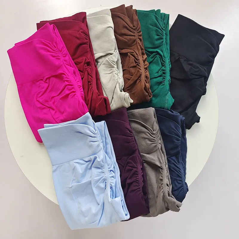 Seamless High Waist Yoga Pants with V-Cut Waistband & Butt Lifting Design, Workout Fitness Leggings 4