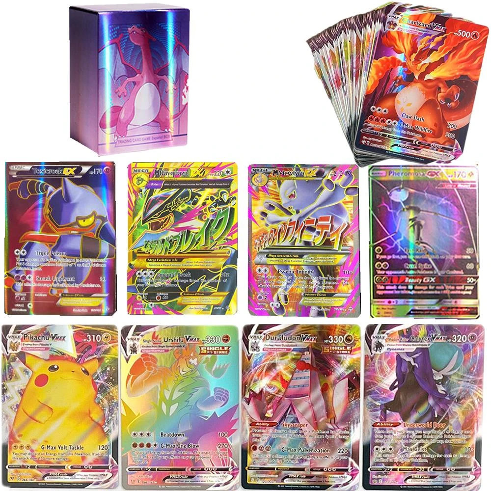 100 Vmax 200 Gx Shining Pokemon Cards Best Selling Children Battle English  Game Tag Team 60-300pcs Mega Collection Cards Kid Toy - Game Collection  Cards - AliExpress
