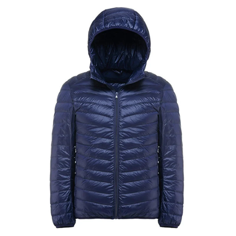 

2023 Casual Ultralight White Duck Down Jacket Men Autumn Winter Warm Portable Hooded Coat Male Parkas Waterproof 5XL