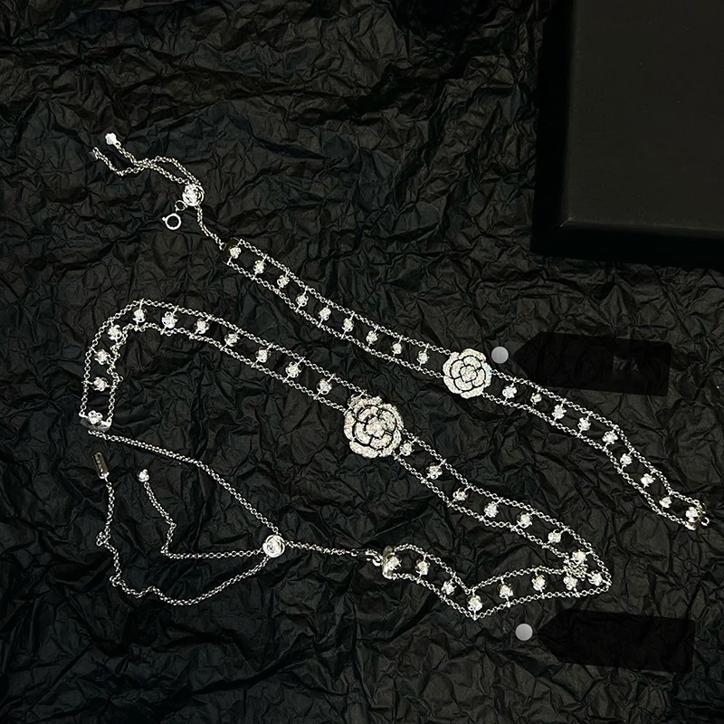 S8218d63678874579b095e1f1e9d52e45T Aazuo Fine Jewelry Real 18K Pure White Gold Real Diamond H SI Luxuly Rose Flower Bracelet Gifted For Women Birthday Party Au750