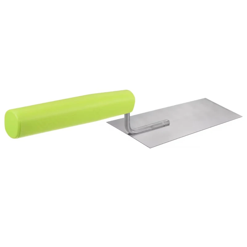 Enhanced Rubber Grip Carbon Steel Plaster Trowel for Construction and Repair Tasks