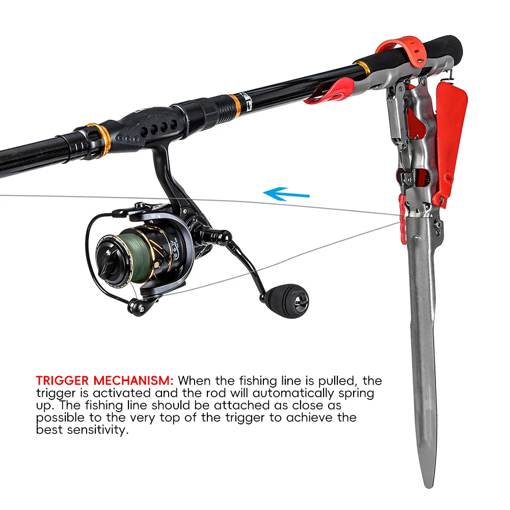 Fishing Equipment Fashion Fishing Rod Holder Foldable Automatic Fishing Rod Holder Sea Pole Stainless Steel Spring Ground Spike