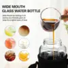 2L Glass Water Bottles Large Capacity Transparent Milk Juice Cup Portable Leakproof Kettle Outdoor Travel Jug Storage Container 6