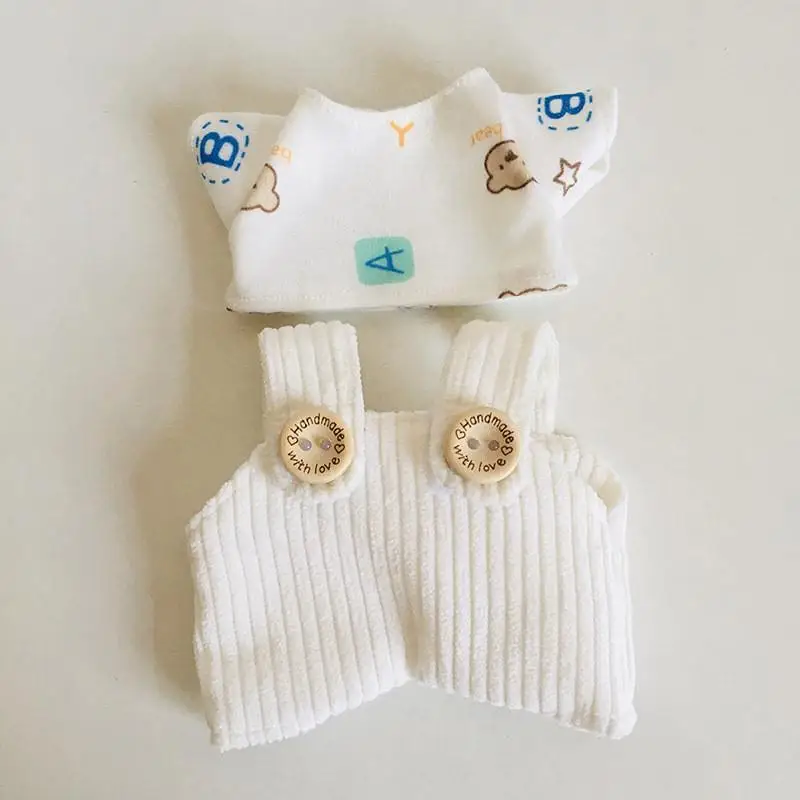 thumbnail image 1 of Mini ropa de peluche para muñecas, traje de 17cm, accesorios para muñecas, Kpop, Exo, Labubu, Idol, camiseta, monos con botones, 1 of 5