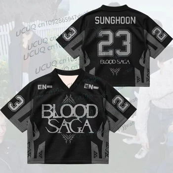 2026 World Tour Summer Men's Women's Fans Gift Midnight Blood Saga Enhypen Jersey Gifts Fans Short Sleeve Casual T-shirt Tops 1