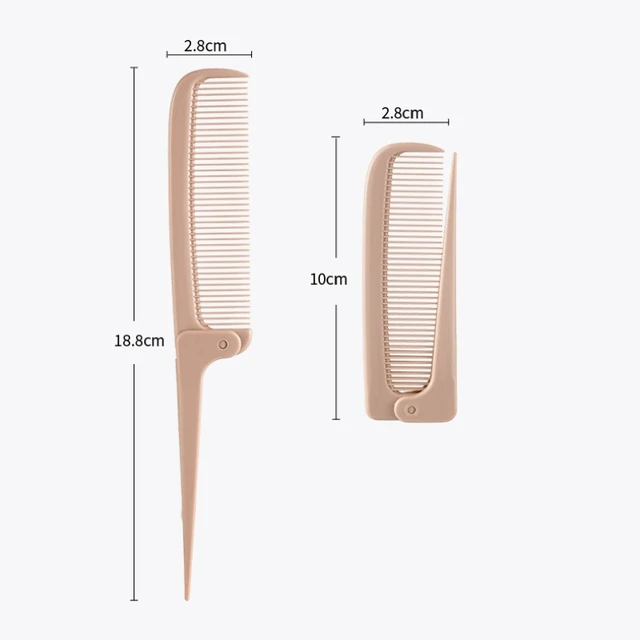 1pc Portable Mini Foldable Pocket Combs Anti-static Travel Oil Head Hair Brush For Men Women Hairdressing Styling Beauty Tools 5