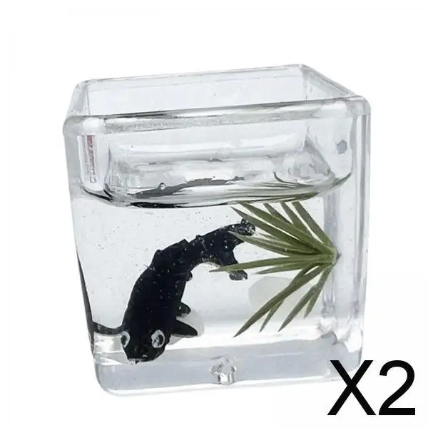 

2 Doll House DIY Mini Model Simulation Koi Goldfish Bowl for