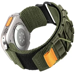 Nylon Canvas Sports Velcro Strap - 42 44 45 49mm (Green)